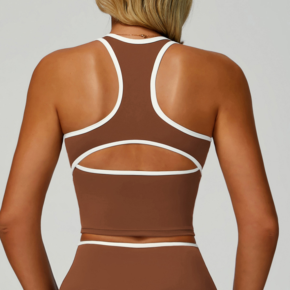 Yoga Blocks - Biustonosz sportowy z blokami kolorów, top