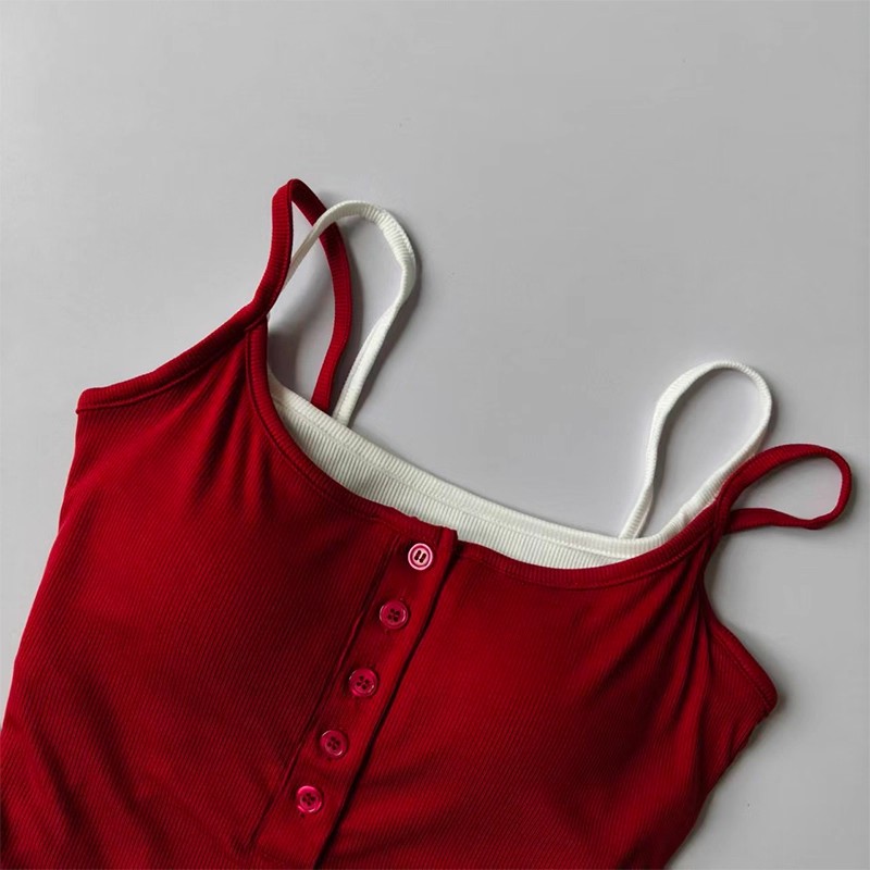 Yoga Blocks - Kolorowy, sportowy top typu bralet z