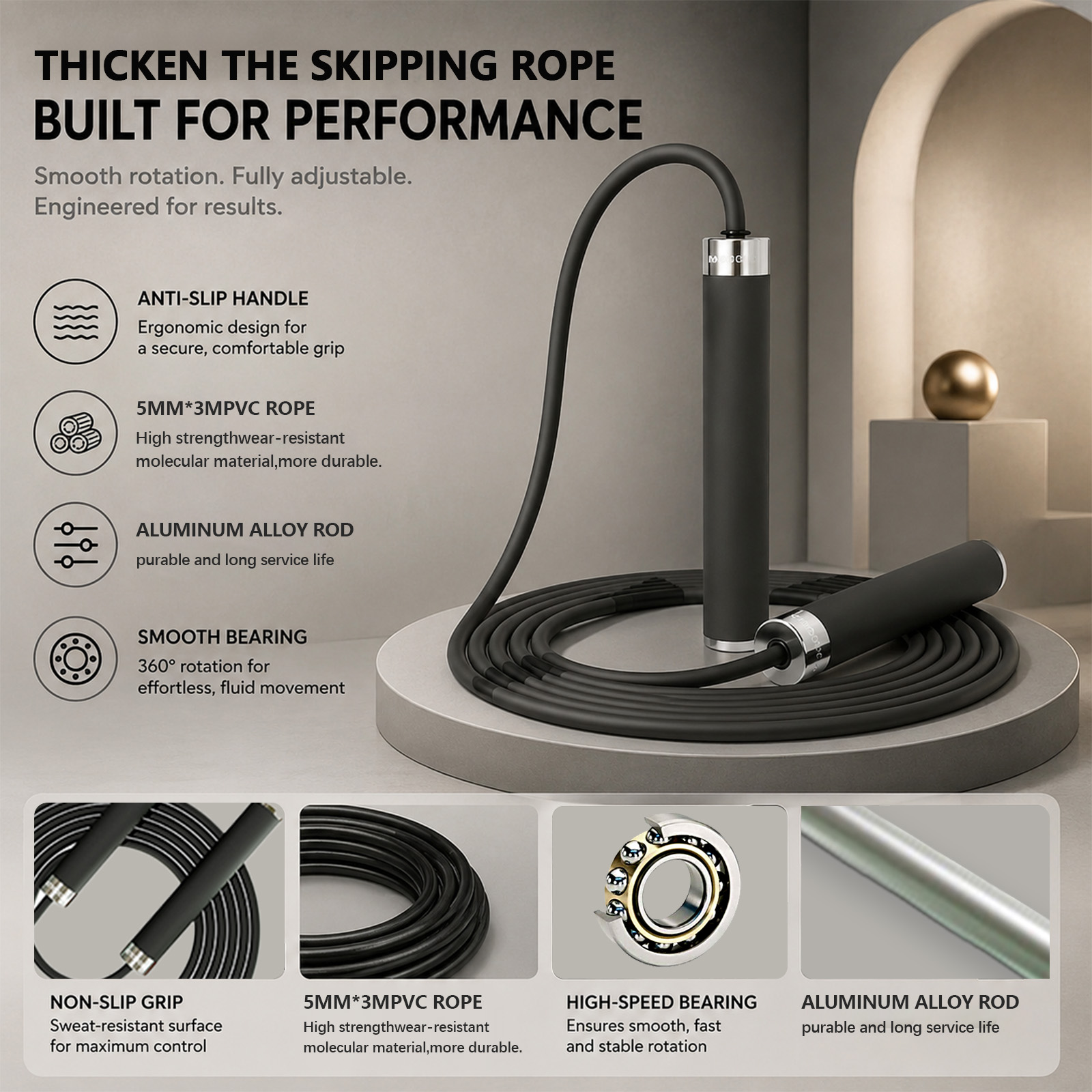 Speed Skipping Rope - Skakanka bokserska do ćwiczeń sportowych dla