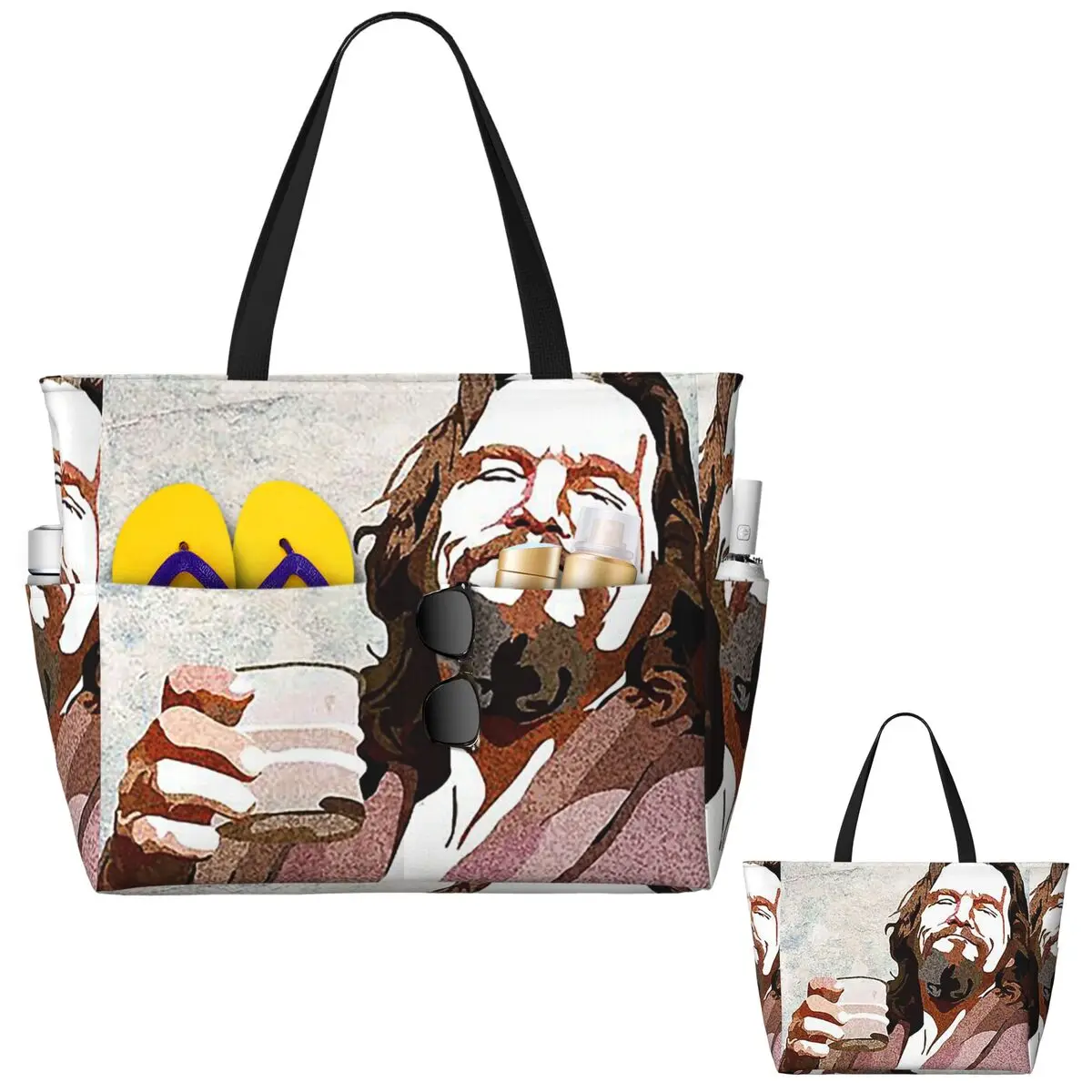 Yoga Fitness Dude - Torba plażowa Big Lebowski Dude Portrai,