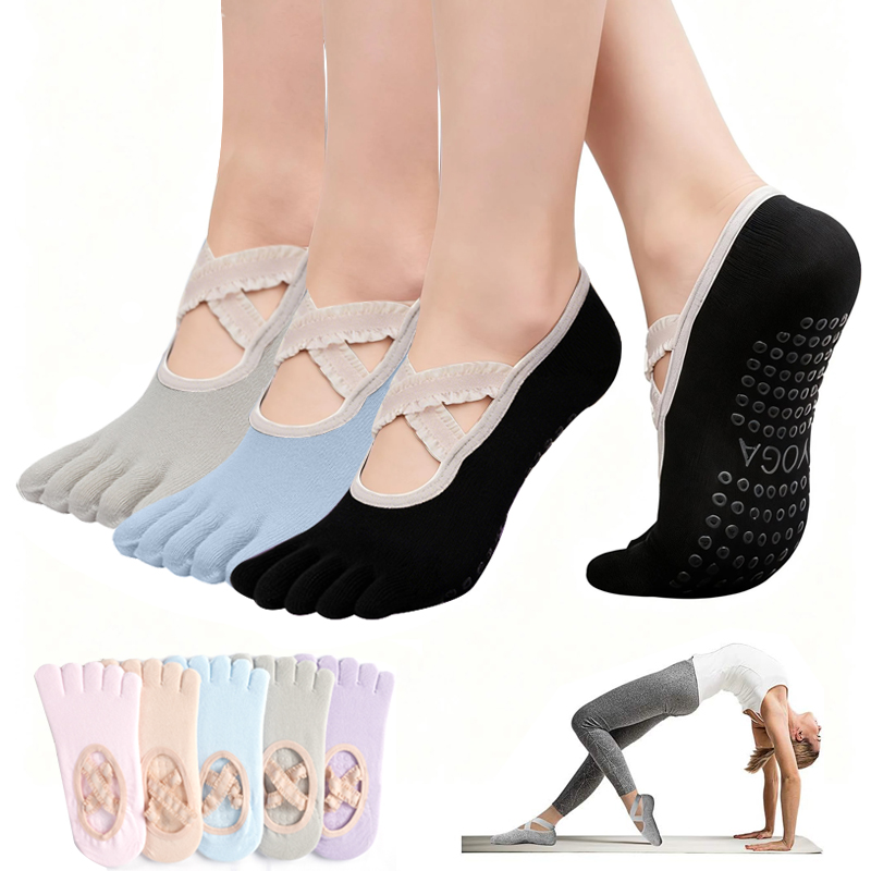 Yoga Dance & Fitness Center Llc - Damskie antypoślizgowe skarpety do pilatesu, damskie