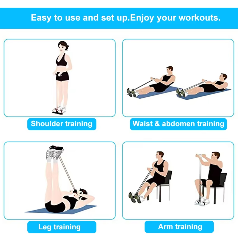Gumy oporowe 4-tubowe z pedała – Yoga Pedal Puller Fitness Equipment recenzja i cena