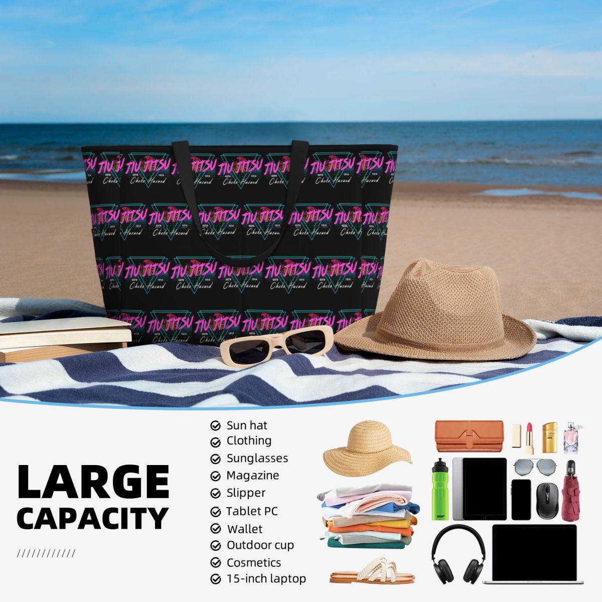 Torba plażowa w stylu retro z  – Yoga Fitness Jiu Jitsu recenzja i cena