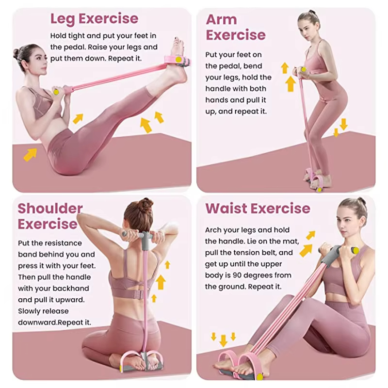 Gumy oporowe 4-tubowe z pedała – Yoga Pedal Puller Fitness Equipment recenzja i cena