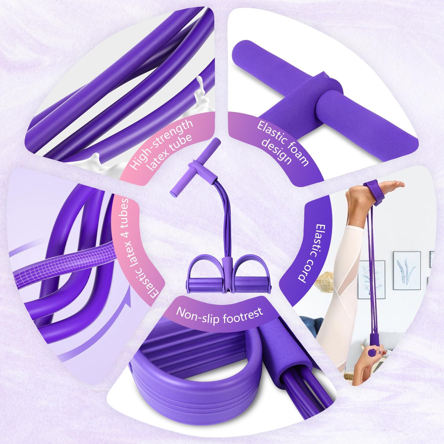Gumy oporowe do ćwiczeń - 4-tu – Yoga Pedal Puller Fitness Equipment recenzja i cena