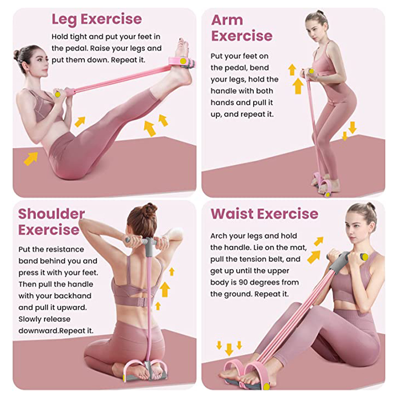 Gumy oporowe 4-tubowe z pedała – Yoga Pedal Puller Fitness Equipment recenzja i cena