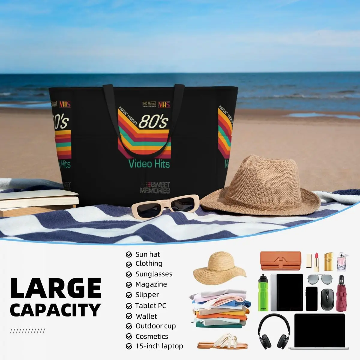 Torba na plażę w stylu retro z – Yoga Fitness Video recenzja i cena